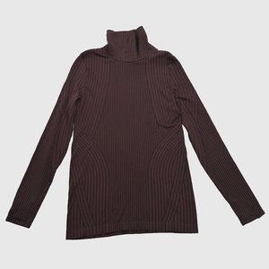 Athleta Women's Flurry Endeavor Long Sleeve Turtleneck Top Size L Chocolate